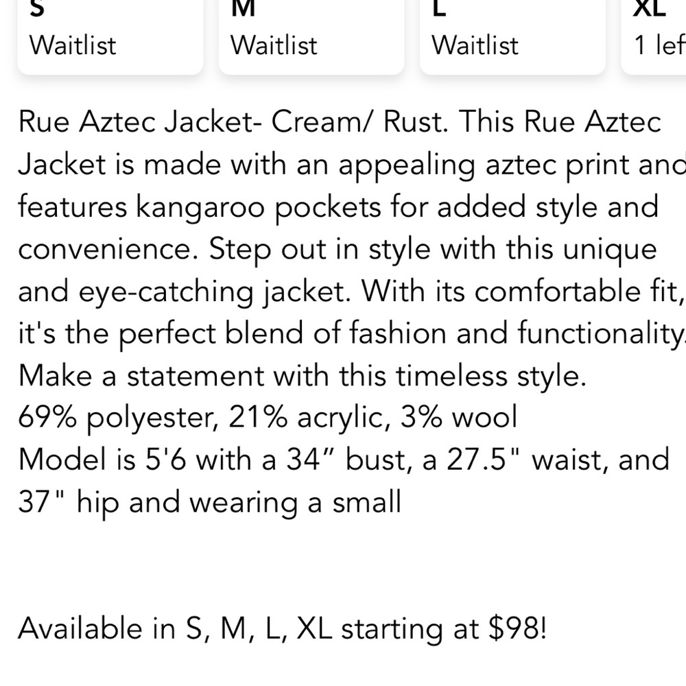 Rue Aztec Jacket - Picture 4 of 7